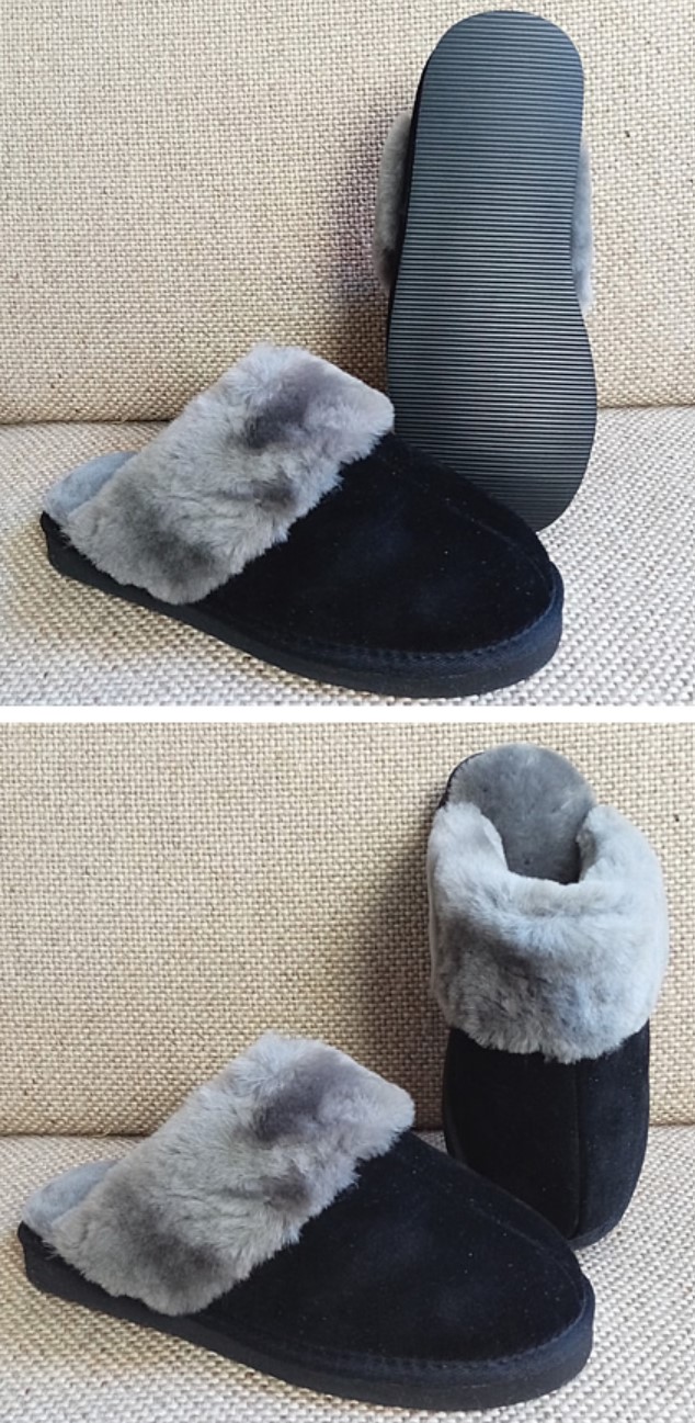 Zwarte pantoffels, maat 36