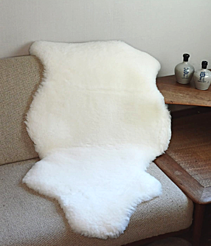 Wasbare schapenvacht wit